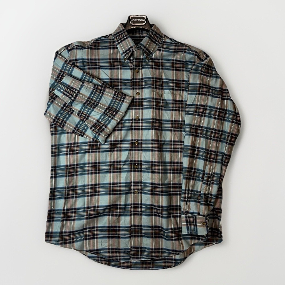 Brooks Brothers Men's Size L Multicolor‎ Cotton Button Down Shirt Long Sleeve